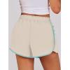 imageCaracilia Women Running Shorts Flowy Pleated Athletic Shorts Summer High Waisted Tennis Sporty Workout Gym ShortsApricot