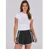 imageCaracilia Women Running Shorts Flowy Pleated Athletic Shorts Summer High Waisted Tennis Sporty Workout Gym ShortsBlack