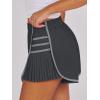 imageCaracilia Women Running Shorts Flowy Pleated Athletic Shorts Summer High Waisted Tennis Sporty Workout Gym ShortsDark Grey