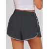 imageCaracilia Women Running Shorts Flowy Pleated Athletic Shorts Summer High Waisted Tennis Sporty Workout Gym ShortsDark Grey