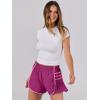 imageCaracilia Women Running Shorts Flowy Pleated Athletic Shorts Summer High Waisted Tennis Sporty Workout Gym ShortsDark Hot Pink
