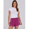 imageCaracilia Women Running Shorts Flowy Pleated Athletic Shorts Summer High Waisted Tennis Sporty Workout Gym ShortsDark Hot Pink