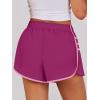 imageCaracilia Women Running Shorts Flowy Pleated Athletic Shorts Summer High Waisted Tennis Sporty Workout Gym ShortsDark Hot Pink