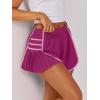 imageCaracilia Women Running Shorts Flowy Pleated Athletic Shorts Summer High Waisted Tennis Sporty Workout Gym ShortsDark Hot Pink