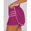 imageCaracilia Women Running Shorts Flowy Pleated Athletic Shorts Summer High Waisted Tennis Sporty Workout Gym ShortsDark Hot Pink