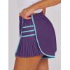 imageCaracilia Women Running Shorts Flowy Pleated Athletic Shorts Summer High Waisted Tennis Sporty Workout Gym ShortsDark Purple