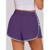 imageCaracilia Women Running Shorts Flowy Pleated Athletic Shorts Summer High Waisted Tennis Sporty Workout Gym ShortsDark Purple