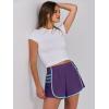 imageCaracilia Women Running Shorts Flowy Pleated Athletic Shorts Summer High Waisted Tennis Sporty Workout Gym ShortsDark Purple
