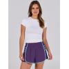 imageCaracilia Women Running Shorts Flowy Pleated Athletic Shorts Summer High Waisted Tennis Sporty Workout Gym ShortsDark Purple