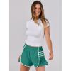 imageCaracilia Women Running Shorts Flowy Pleated Athletic Shorts Summer High Waisted Tennis Sporty Workout Gym ShortsGreen