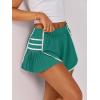 imageCaracilia Women Running Shorts Flowy Pleated Athletic Shorts Summer High Waisted Tennis Sporty Workout Gym ShortsGreen