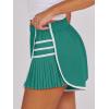imageCaracilia Women Running Shorts Flowy Pleated Athletic Shorts Summer High Waisted Tennis Sporty Workout Gym ShortsGreen