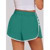 imageCaracilia Women Running Shorts Flowy Pleated Athletic Shorts Summer High Waisted Tennis Sporty Workout Gym ShortsGreen