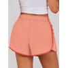 imageCaracilia Women Running Shorts Flowy Pleated Athletic Shorts Summer High Waisted Tennis Sporty Workout Gym ShortsLight Orange