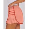 imageCaracilia Women Running Shorts Flowy Pleated Athletic Shorts Summer High Waisted Tennis Sporty Workout Gym ShortsLight Orange