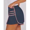 imageCaracilia Women Running Shorts Flowy Pleated Athletic Shorts Summer High Waisted Tennis Sporty Workout Gym ShortsNavy