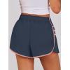 imageCaracilia Women Running Shorts Flowy Pleated Athletic Shorts Summer High Waisted Tennis Sporty Workout Gym ShortsNavy