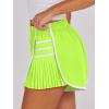 imageCaracilia Women Running Shorts Flowy Pleated Athletic Shorts Summer High Waisted Tennis Sporty Workout Gym ShortsNeon Yellow