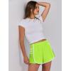 imageCaracilia Women Running Shorts Flowy Pleated Athletic Shorts Summer High Waisted Tennis Sporty Workout Gym ShortsNeon Yellow