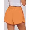 imageCaracilia Women Running Shorts Flowy Pleated Athletic Shorts Summer High Waisted Tennis Sporty Workout Gym ShortsOrange