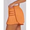 imageCaracilia Women Running Shorts Flowy Pleated Athletic Shorts Summer High Waisted Tennis Sporty Workout Gym ShortsOrange