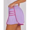 imageCaracilia Women Running Shorts Flowy Pleated Athletic Shorts Summer High Waisted Tennis Sporty Workout Gym ShortsPurple