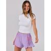 imageCaracilia Women Running Shorts Flowy Pleated Athletic Shorts Summer High Waisted Tennis Sporty Workout Gym ShortsPurple