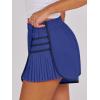 imageCaracilia Women Running Shorts Flowy Pleated Athletic Shorts Summer High Waisted Tennis Sporty Workout Gym ShortsRoyal Blue