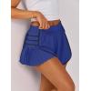 imageCaracilia Women Running Shorts Flowy Pleated Athletic Shorts Summer High Waisted Tennis Sporty Workout Gym ShortsRoyal Blue