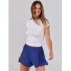 imageCaracilia Women Running Shorts Flowy Pleated Athletic Shorts Summer High Waisted Tennis Sporty Workout Gym ShortsRoyal Blue