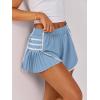 imageCaracilia Women Running Shorts Flowy Pleated Athletic Shorts Summer High Waisted Tennis Sporty Workout Gym ShortsSky