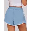 imageCaracilia Women Running Shorts Flowy Pleated Athletic Shorts Summer High Waisted Tennis Sporty Workout Gym ShortsSky