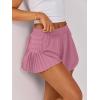 imageCaracilia Women Running Shorts Flowy Pleated Athletic Shorts Summer High Waisted Tennis Sporty Workout Gym ShortsSolid Summerred