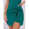 imageCaracilia Women Summer Sleeveless Bodycon Tie Cinched Waist Romper Skort Mini Dress Built in Shorts Night Out Vacation DressGrey Green