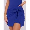 imageCaracilia Women Summer Sleeveless Bodycon Tie Cinched Waist Romper Skort Mini Dress Built in Shorts Night Out Vacation DressRoyal Blue