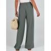 imageCaracilia Women Wide Leg Palazzo Pants Summer High Waist Flowy Casual Trousers Loose Lounge Beach Travel Vacation ClothesBlue Green