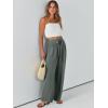 imageCaracilia Women Wide Leg Palazzo Pants Summer High Waist Flowy Casual Trousers Loose Lounge Beach Travel Vacation ClothesBlue Green