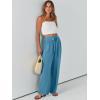 imageCaracilia Women Wide Leg Palazzo Pants Summer High Waist Flowy Casual Trousers Loose Lounge Beach Travel Vacation ClothesLake