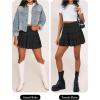 imageCaracilia Womens Summer Flowy Mini Skorts Skirts High Waist Ruffle Tiered Casual Cute Boho Beach Short Skirts Builtin ShortsBlack