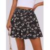imageCaracilia Womens Summer Flowy Mini Skorts Skirts High Waist Ruffle Tiered Casual Cute Boho Beach Short Skirts Builtin ShortsBlack Floral