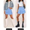 imageCaracilia Womens Summer Flowy Mini Skorts Skirts High Waist Ruffle Tiered Casual Cute Boho Beach Short Skirts Builtin ShortsBlue Floral