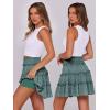 imageCaracilia Womens Summer Flowy Mini Skorts Skirts High Waist Ruffle Tiered Casual Cute Boho Beach Short Skirts Builtin ShortsGreen Floral