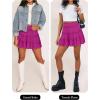 imageCaracilia Womens Summer Flowy Mini Skorts Skirts High Waist Ruffle Tiered Casual Cute Boho Beach Short Skirts Builtin ShortsHot Pink