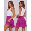 imageCaracilia Womens Summer Flowy Mini Skorts Skirts High Waist Ruffle Tiered Casual Cute Boho Beach Short Skirts Builtin ShortsHot Pink