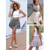imageCaracilia Womens Summer Flowy Mini Skorts Skirts High Waist Ruffle Tiered Casual Cute Boho Beach Short Skirts Builtin ShortsMulticolor Floral