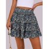 imageCaracilia Womens Summer Flowy Mini Skorts Skirts High Waist Ruffle Tiered Casual Cute Boho Beach Short Skirts Builtin ShortsMulticolor Floral
