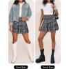 imageCaracilia Womens Summer Flowy Mini Skorts Skirts High Waist Ruffle Tiered Casual Cute Boho Beach Short Skirts Builtin ShortsMulticolor Floral