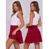 imageCaracilia Womens Summer Flowy Mini Skorts Skirts High Waist Ruffle Tiered Casual Cute Boho Beach Short Skirts Builtin ShortsRed