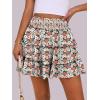 imageCaracilia Womens Summer Flowy Mini Skorts Skirts High Waist Ruffle Tiered Casual Cute Boho Beach Short Skirts Builtin ShortsWhite Pink Floral