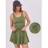 imageCaracilia Womens Tennis Mini Dresses Workout Built in Shorts Golf Athletic Sleeveless One Piece Summer Active Romper DressArmy Green